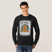 Funny One Thankful Grandma Flower Pumpkin Fall Aut Tシャツ (正面フル)