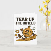 Funny Onion Rings Baseball Base Infield Glove Soft カード (黄色い花)