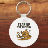 Funny Onion Rings Baseball Base Infield Glove Soft キーホルダー (正面)