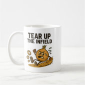 Funny Onion Rings Baseball Base Infield Glove Soft コーヒーマグカップ (左)