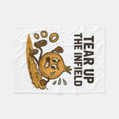 Funny Onion Rings Baseball Base Infield Glove Soft フリースブランケット (正面(横))