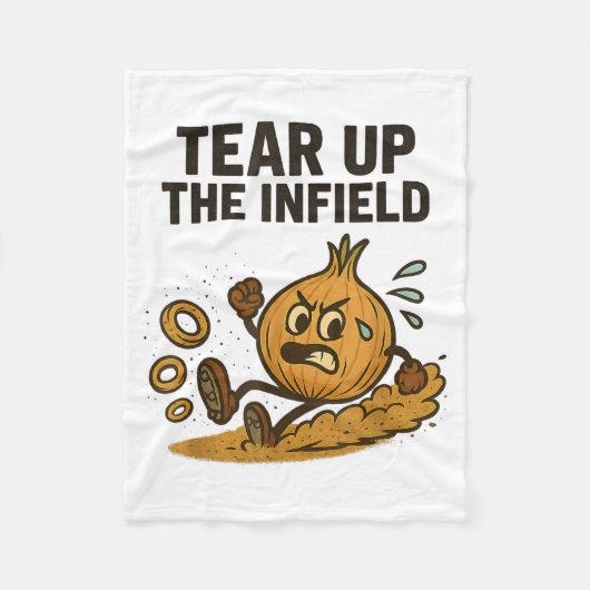 Funny Onion Rings Baseball Base Infield Glove Soft フリースブランケット (正面)
