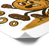 Funny Onion Rings Baseball Base Infield Glove Soft ポスター (角)