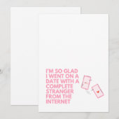 Funny Online Dating Card: Dating App Anniversary シーズンカード (正面/裏面)