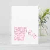 Funny Online Dating Card: Dating App Anniversary シーズンカード (スタンド正面)