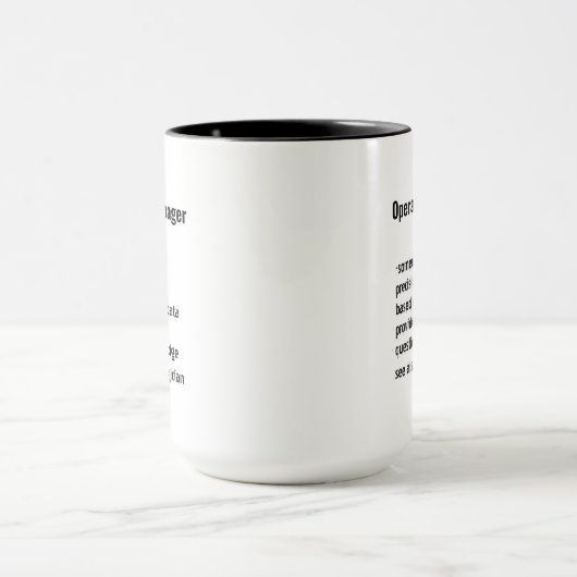 Funny Operations Manager Definition gifts マグカップ (中央)