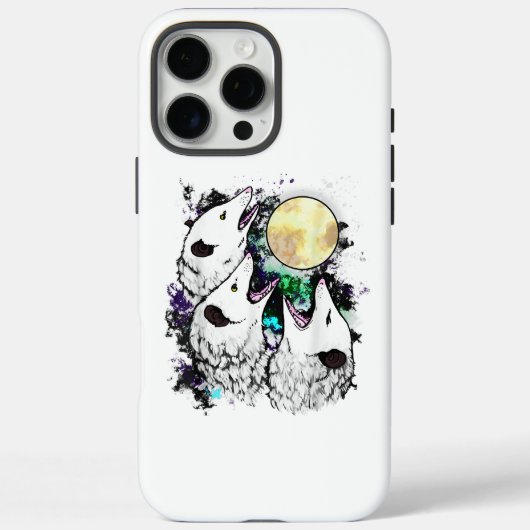 Funny Opossum Moon Cute Screaming Possum Case-Mate iPhoneケース (裏面)
