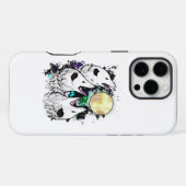 Funny Opossum Moon Cute Screaming Possum iPhoneケース (裏面横)