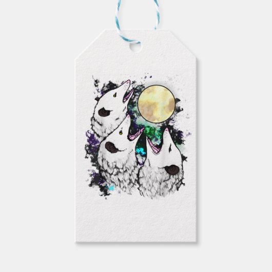 Funny Opossum Sticker | Cute Screaming Possum ギフトタグ (正面)