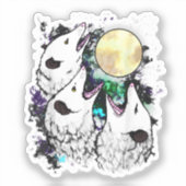 Funny Opossum Sticker | Cute Screaming Possum シール (正面)