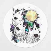 Funny Opossum Sticker | Cute Screaming Possum ラベル (デザイン1)