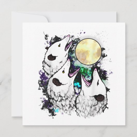 Funny Opossum Sticker | Cute Screaming Possum 招待状 (正面)