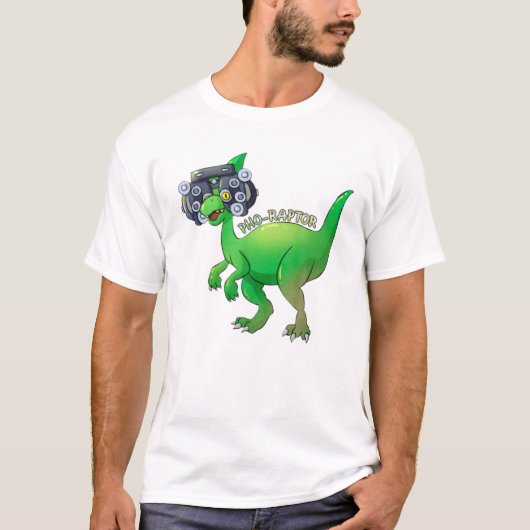 Funny Optometry Dinosaur Phoropter Pho-Raptor Opti Tシャツ (正面)