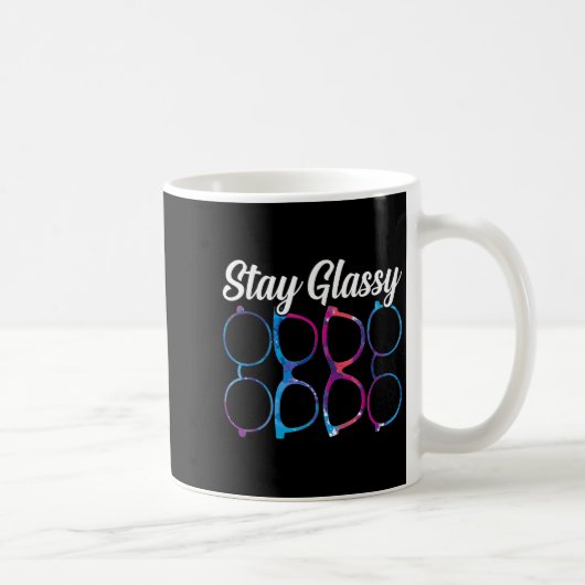 Funny Optometry Eyegles Stay Gly Optometrist Optic コーヒーマグカップ (右)