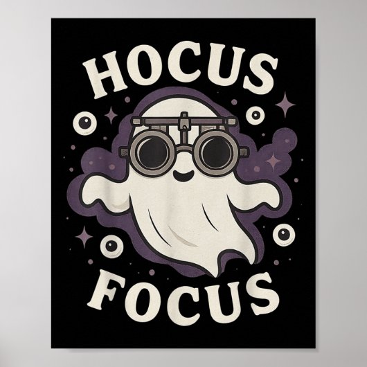 Funny Optometry Hocus Focus Soky Optometrist Hallo ポスター (正面)