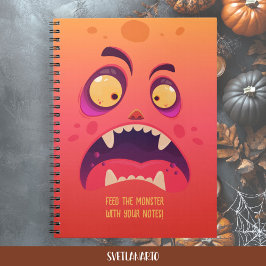 Funny Orange Monster Halloween Notebook ノートブック
