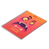 Funny Orange Monster Halloween Notebook ノートブック (左側)