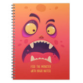 Funny Orange Monster Halloween Notebook ノートブック (正面)