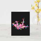 Funny Origami Christmas Graphics Lights Lover  カード (黄色い花)