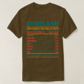 Funny Origami Nutritional Facts Tシャツ (デザイン正面)