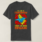 Funny Origami Paper Crane Tシャツ (デザイン正面)