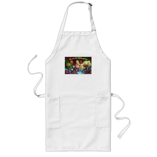 Funny Original Apron “We are the champignons” ロングエプロン (正面)