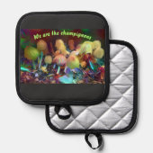 Funny Original Pot Holder “We are the champignons” 鍋敷き (正面/裏面)