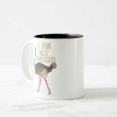 FUNNY OSTRICH BIRD: I Am Not Emused ツートーンマグカップ (正面左)
