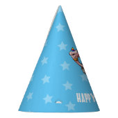 Funny Ostrich Happy Birthday Dancing Party Cartoon パーティーハット (左)