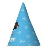 Funny Ostrich Happy Birthday Dancing Party Cartoon パーティーハット (右)