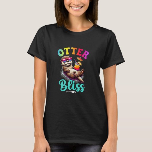 Funny Otter Bliss Cute Tropical Animal For Kids Tシャツ (正面)
