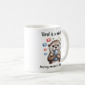 Funny Otter Nap Time Mug - Viral Mindset Coffee Cu コーヒーマグカップ (正面右)