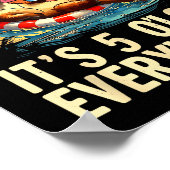 Funny Otter Retirement Its 5 Oclock Everywhere  ポスター (角)