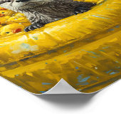 Funny Otter Rubber Duck Pool Poster ポスター (角)