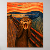 Funny Otter Scream Inspired Poster ポスター (正面)