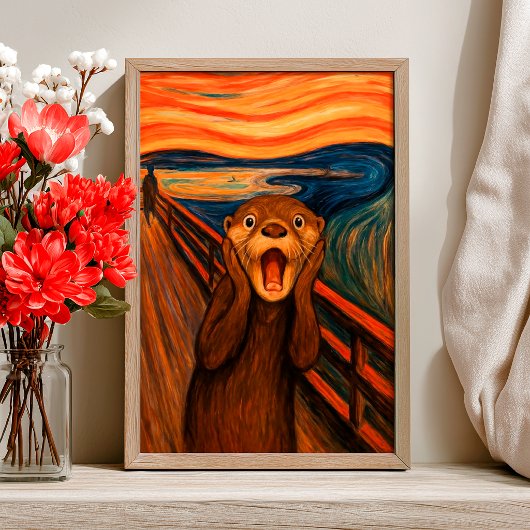 Funny Otter Scream Inspired Poster ポスター