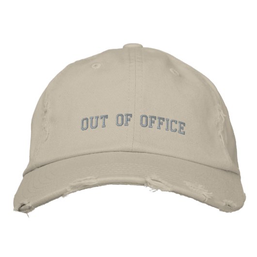 Funny Out Of Office Baseball Embroidered Hat 刺繍入りキャップ (正面)