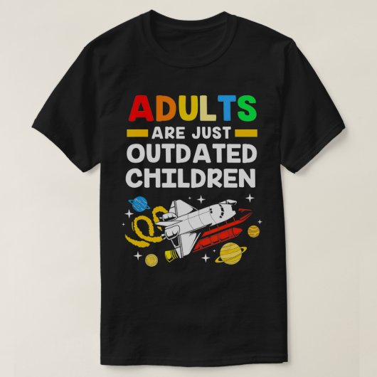 Funny Outer Space Science Teacher Solar System Adu Tシャツ (デザイン正面)