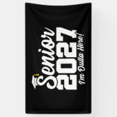 Funny Outta Here Graduation Senior Class of 2027 横断幕 (縦)