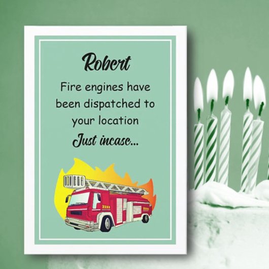 Funny Over the Hill Personalized Greeting Card カード