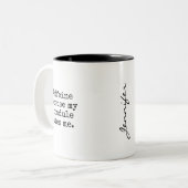 Funny Overbooked Coffee Lover Mug ツートーンマグカップ (正面左)