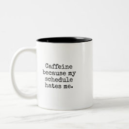Funny Overbooked Coffee Lover Mug ツートーンマグカップ