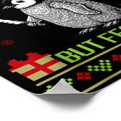 Funny Overstimulated But Festive Christmas Ugly Pe ポスター (角)