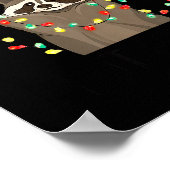 Funny Overstimulated But Festive Raccoon Christmas ポスター (角)