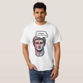 Funny Overthinking Roman Statue Pop Art T-Shirt Tシャツ (正面フル)