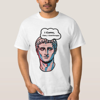 Funny Overthinking Roman Statue Pop Art T-Shirt Tシャツ