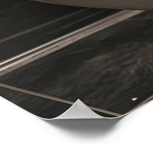 Funny Owl Reading Newspaper on Toilet, Bathroom ポスター (角)