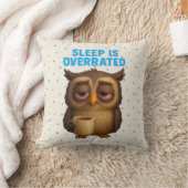 Funny Owl "Sleep Is Overrated" New Parents クッション (ブランケット)
