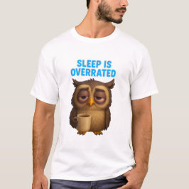 Funny Owl "Sleep Is Overrated" New Parents Tシャツ