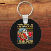 Funny Owl That's What I Do I Read Books I Drink Co キーホルダー (正面)